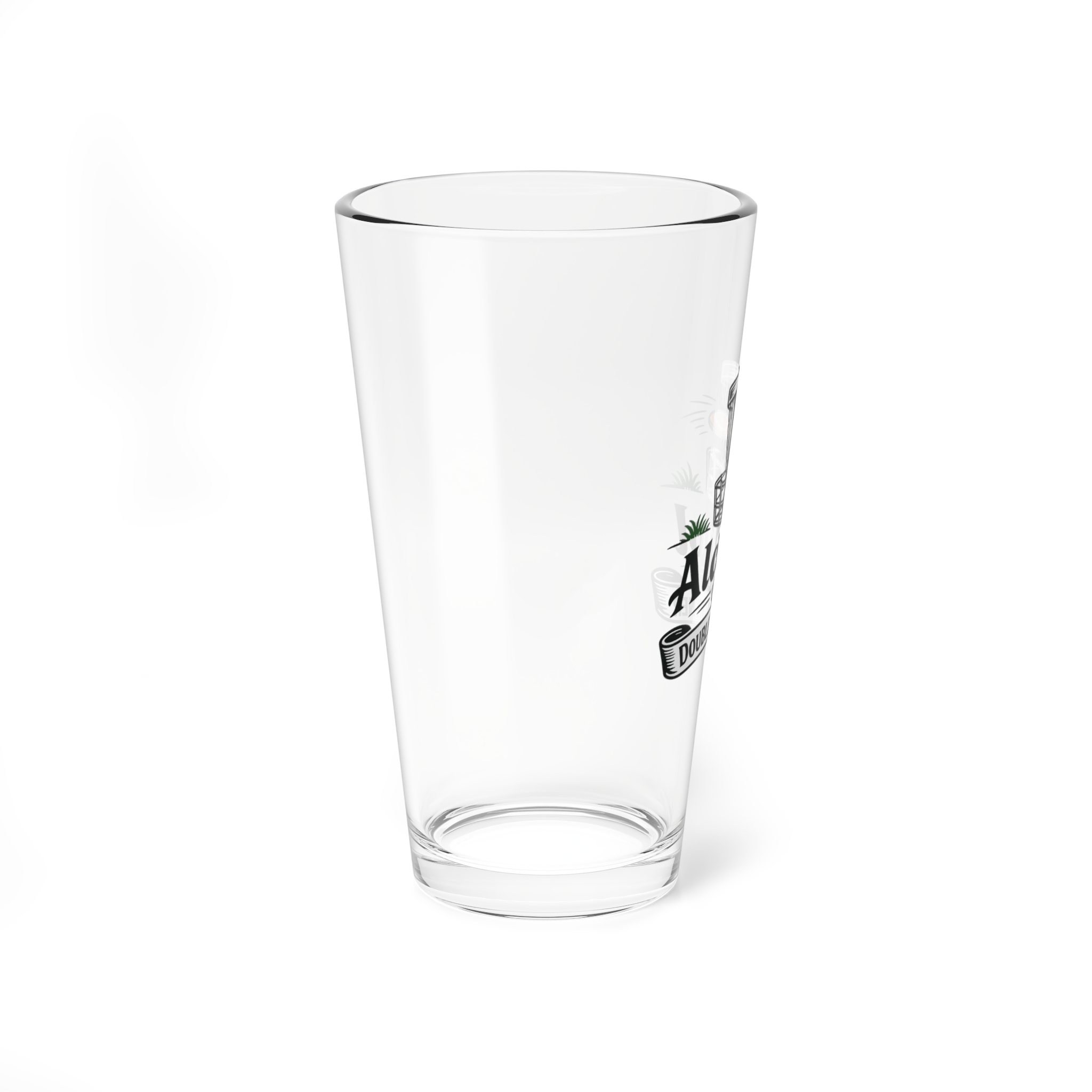 Alcohol is my Doubles Partner - Beer Glass - Image 2