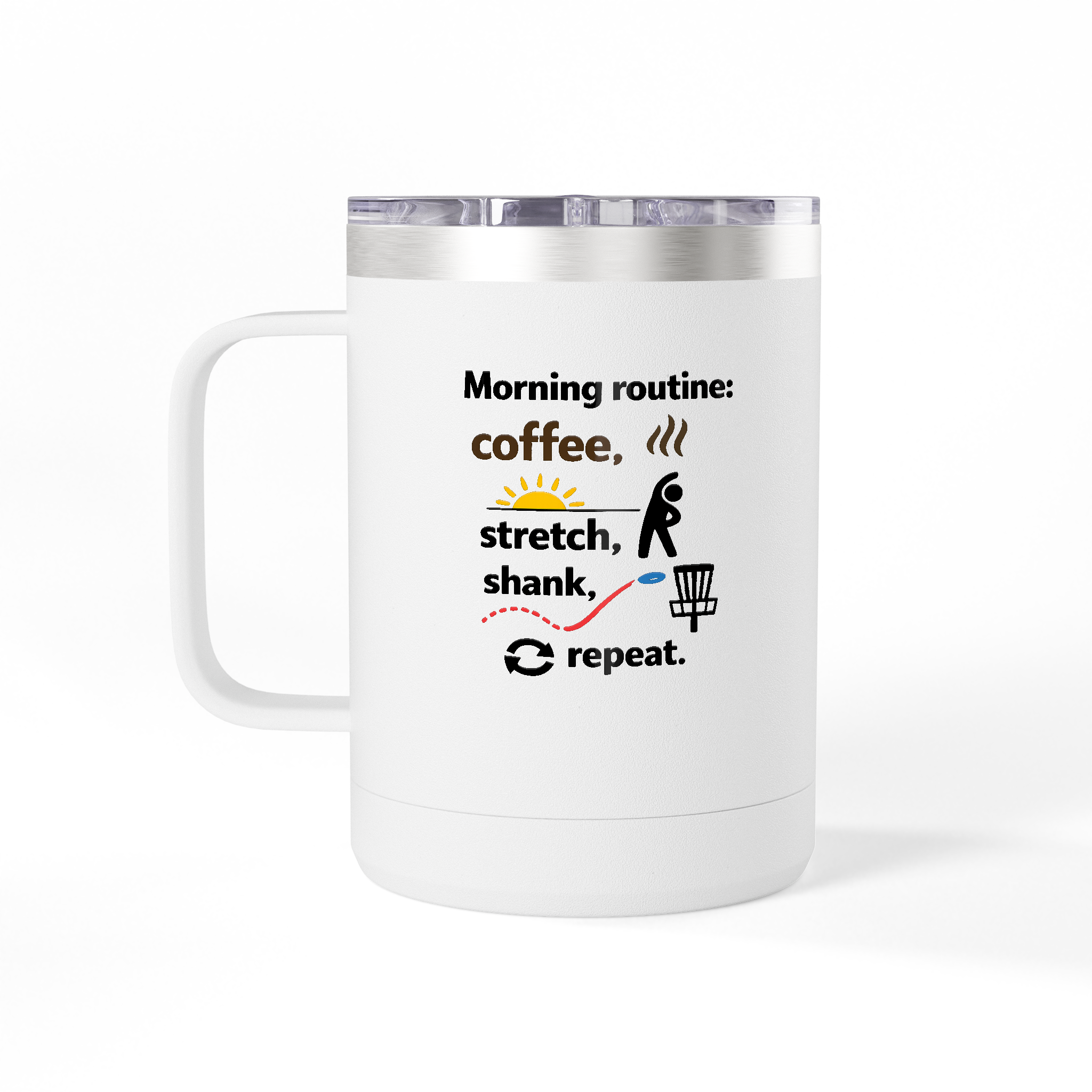 Coffee, Stretch, Shank, Repeat - Tumbler Mug