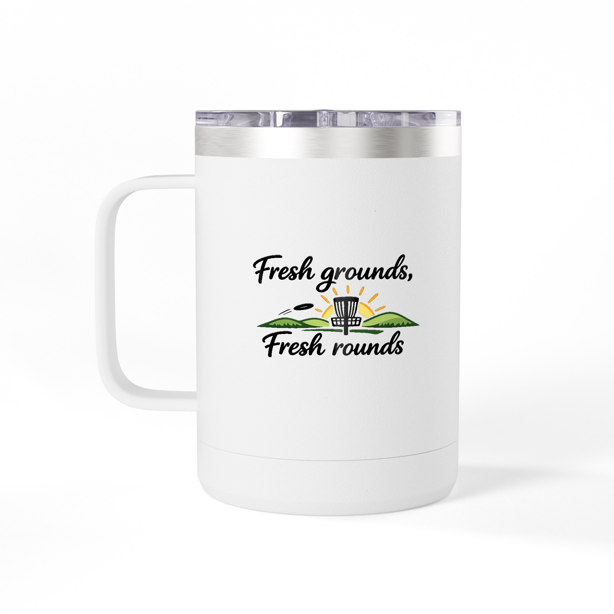 Fresh Grounds, Fresh Rounds - Tumbler Mug