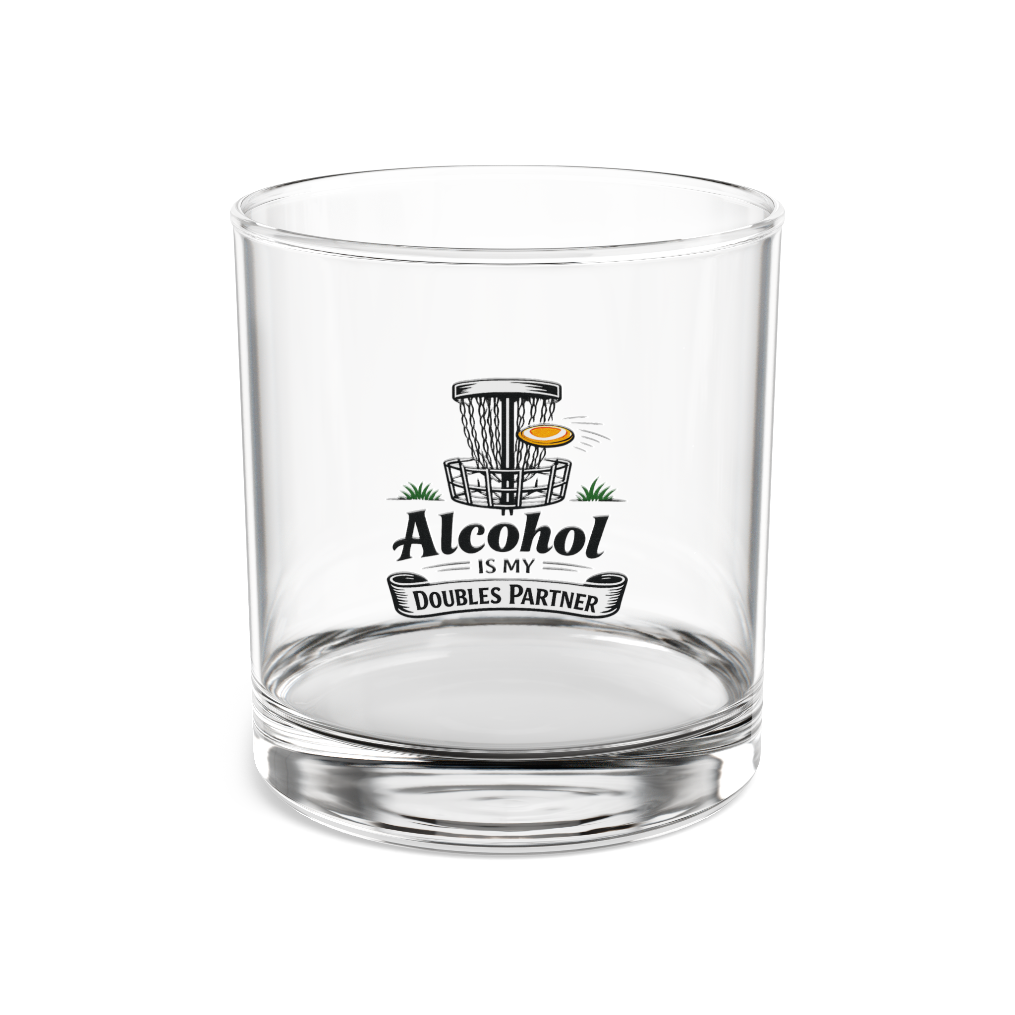 Alcohol is my Doubles Partner - Whiskey Glass