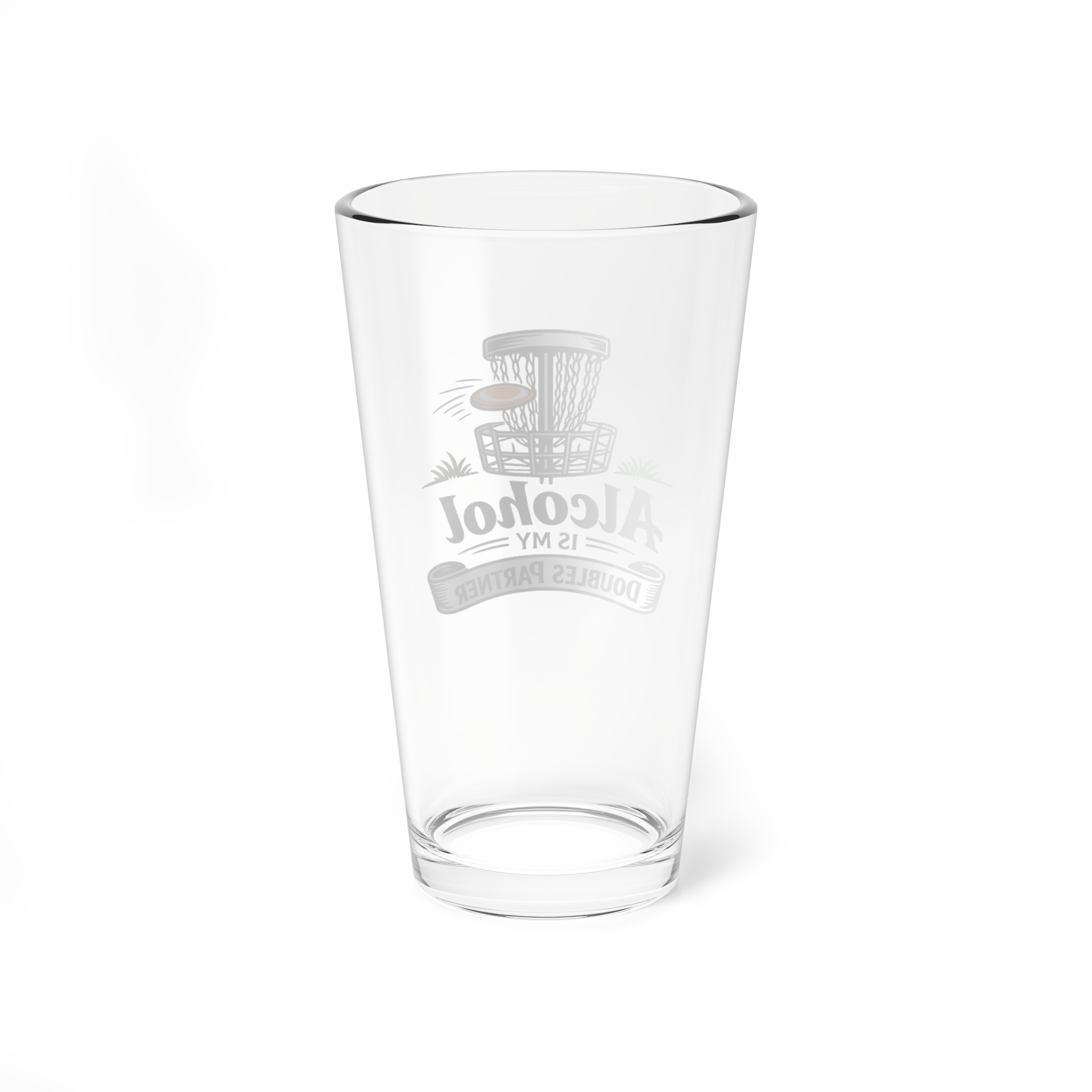 Alcohol is my Doubles Partner - Beer Glass - Image 4