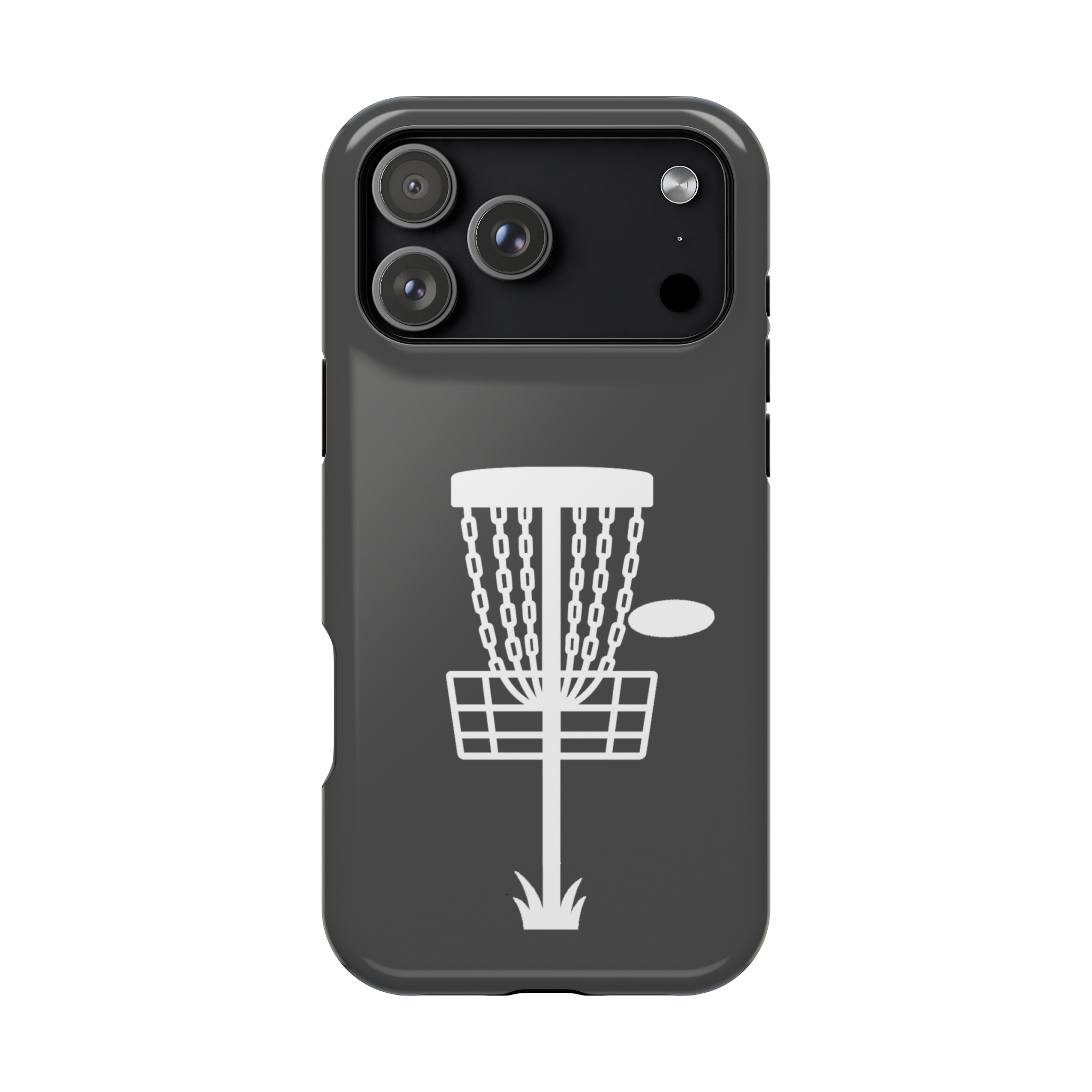 Disc Golf Basket White Magnetic Impact-Resistant iPhone Case