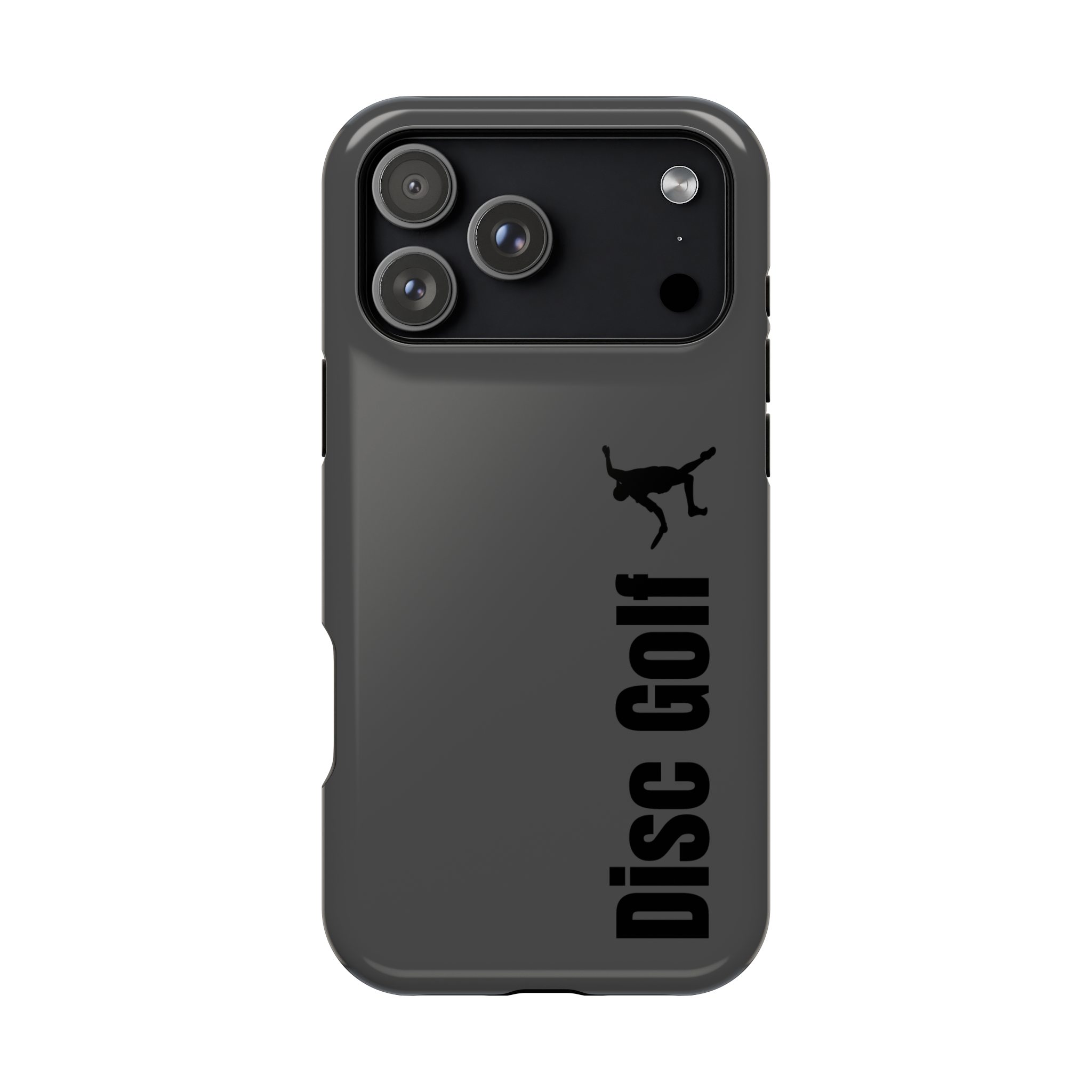 Disc Golf Forehand Black Magnetic Impact-Resistant iPhone Case