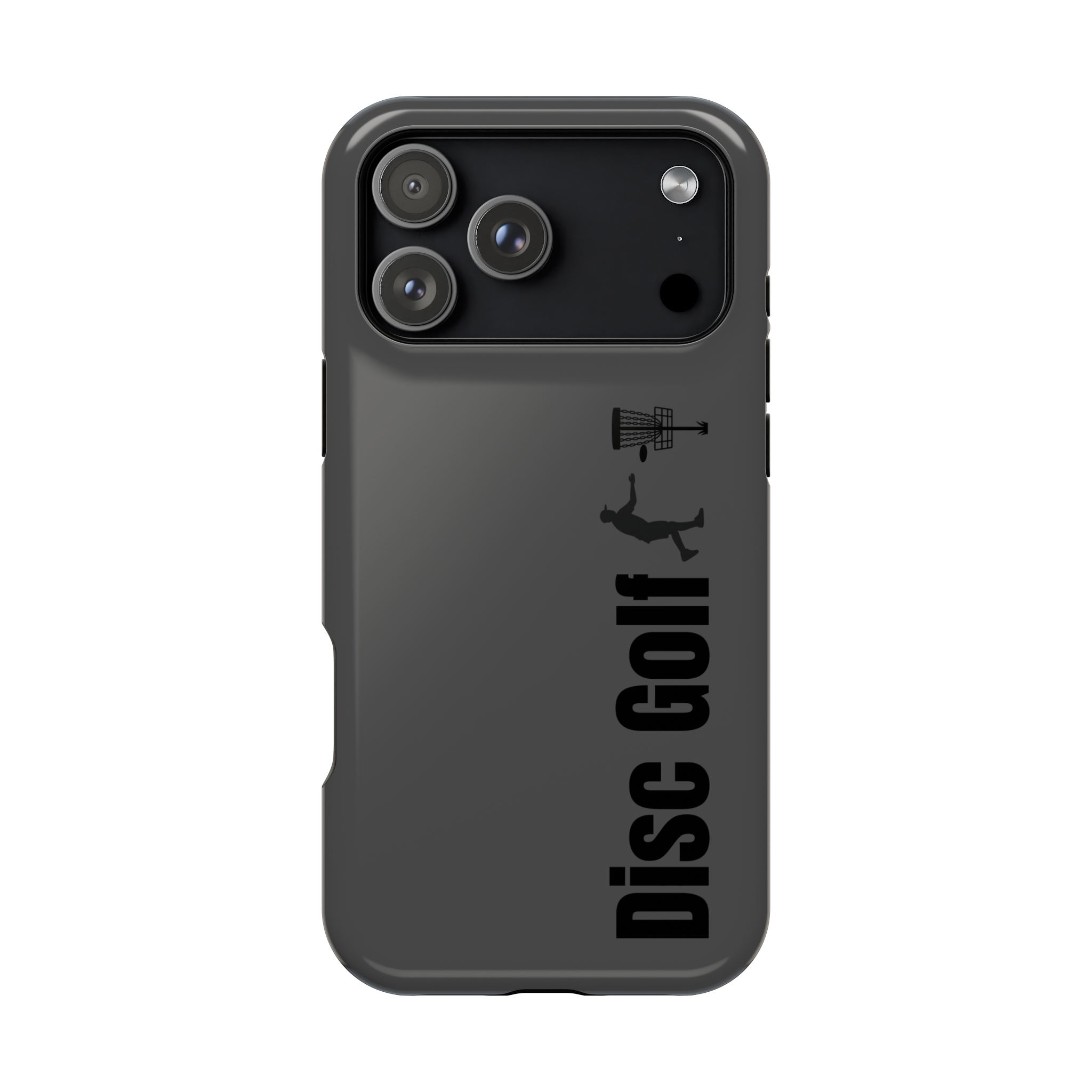 Disc Golf Putting Black Magnetic Impact-Resistant iPhone Case