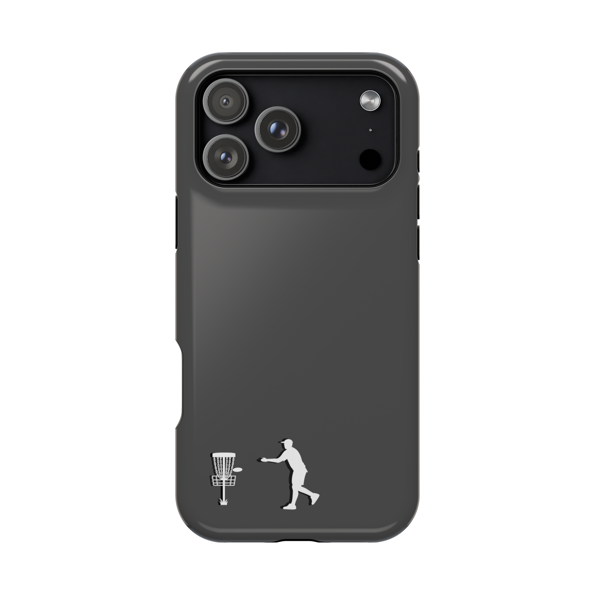 Disc Golf Small Putting White Magnetic Impact-Resistant iPhone Case