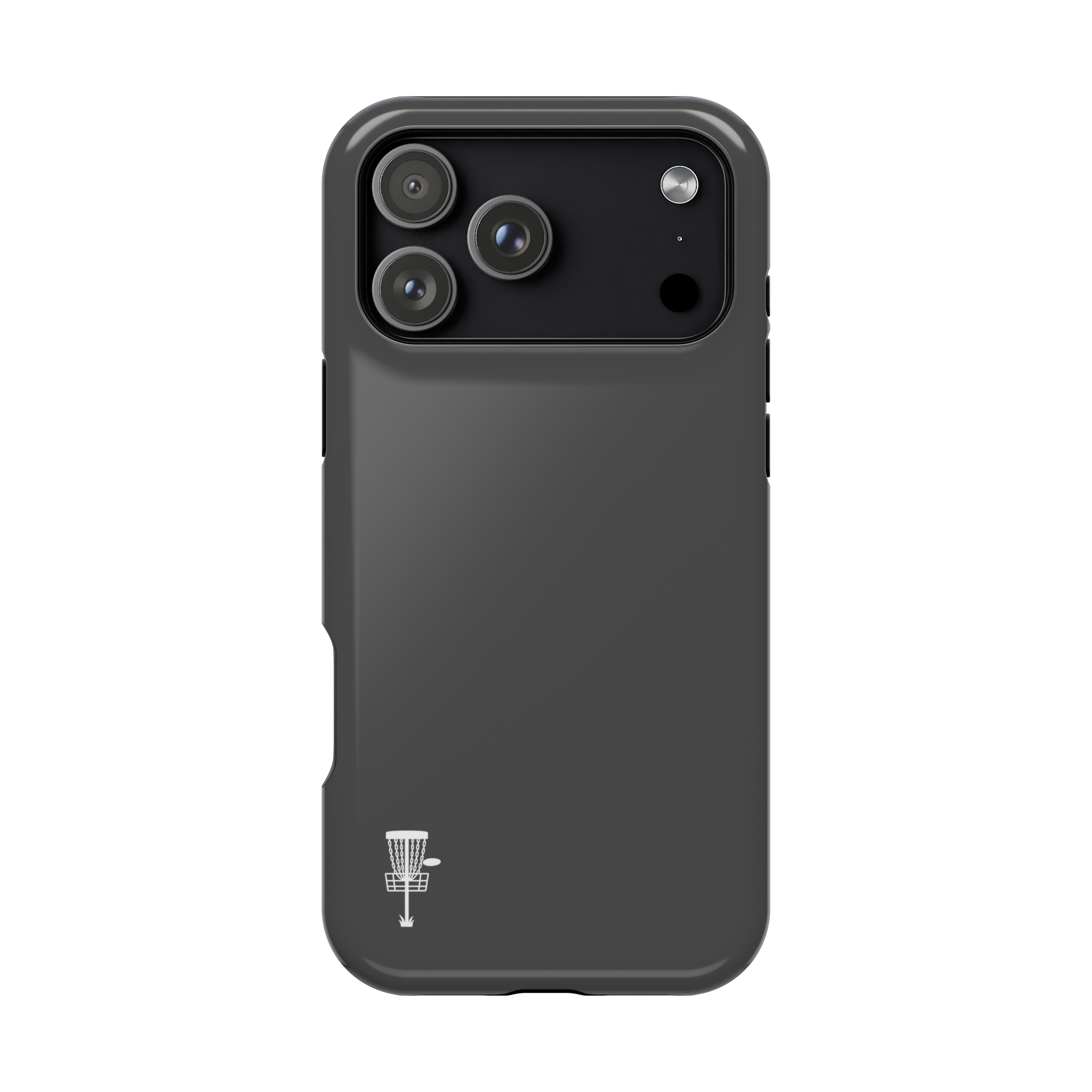 Disc Golf Small Basket & Disc White Magnetic Impact-Resistant iPhone Case