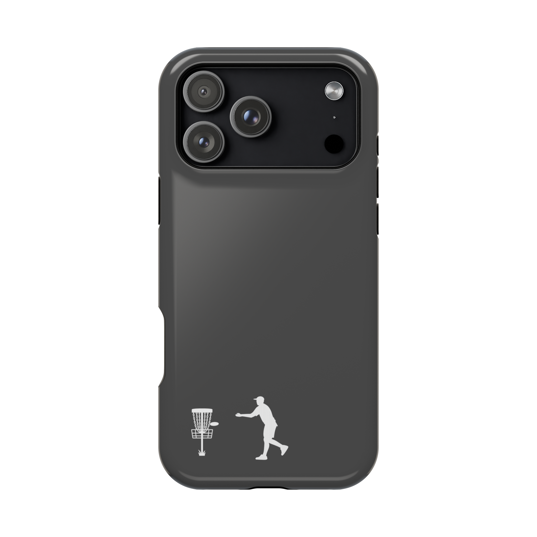 Disc Golf Small Putting White Magnetic Impact-Resistant iPhone Case