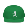 Embroidered disc golf forehand snapback hat with minimalist forehand design