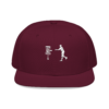 Embroidered disc golf putting snapback hat with minimalist putting design