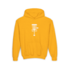 gold disc golf basket youth hoodie