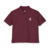 maroon disc golf forehand youth polo