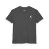 dark heather disc golf backhand youth shirt