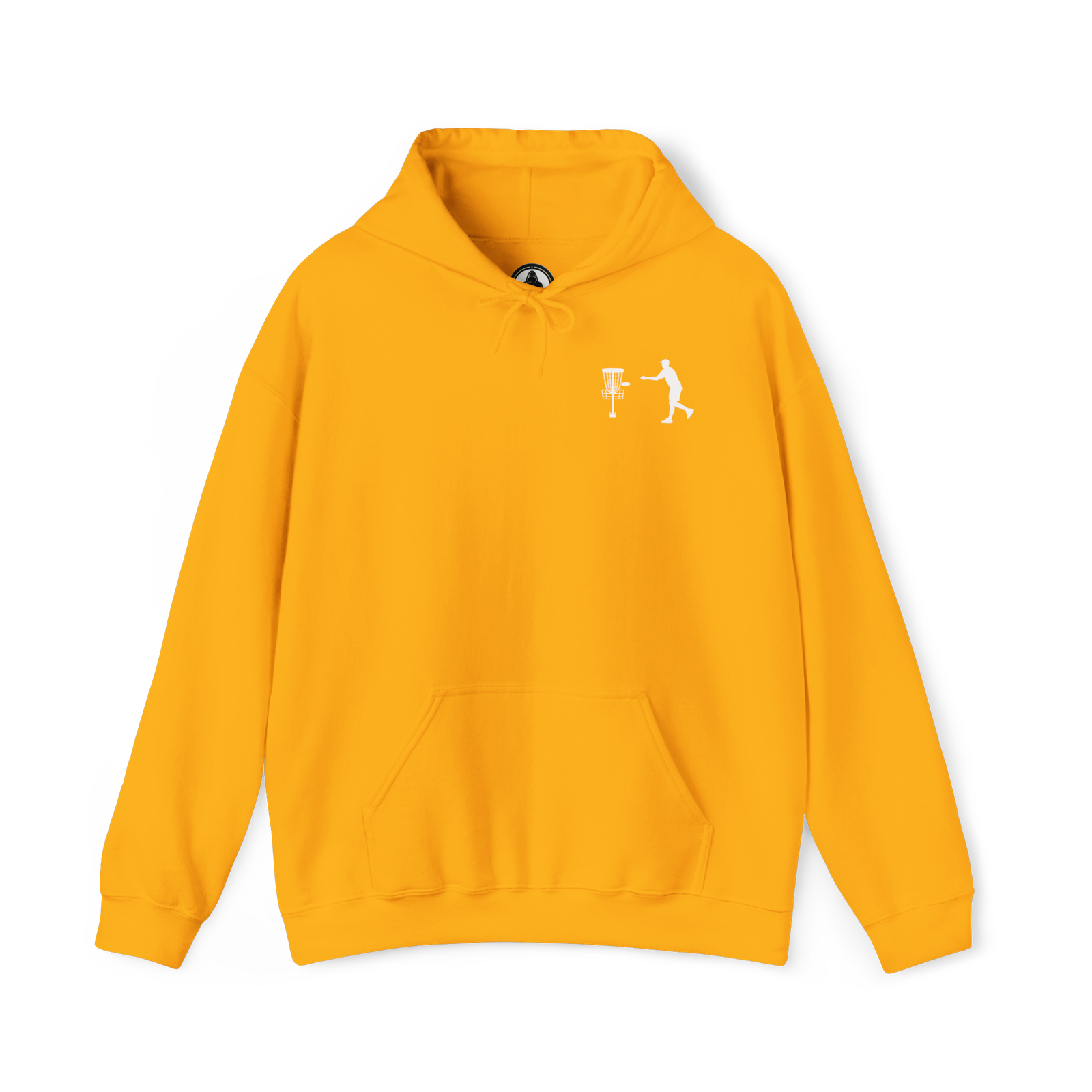 gold disc golf putting hoodie