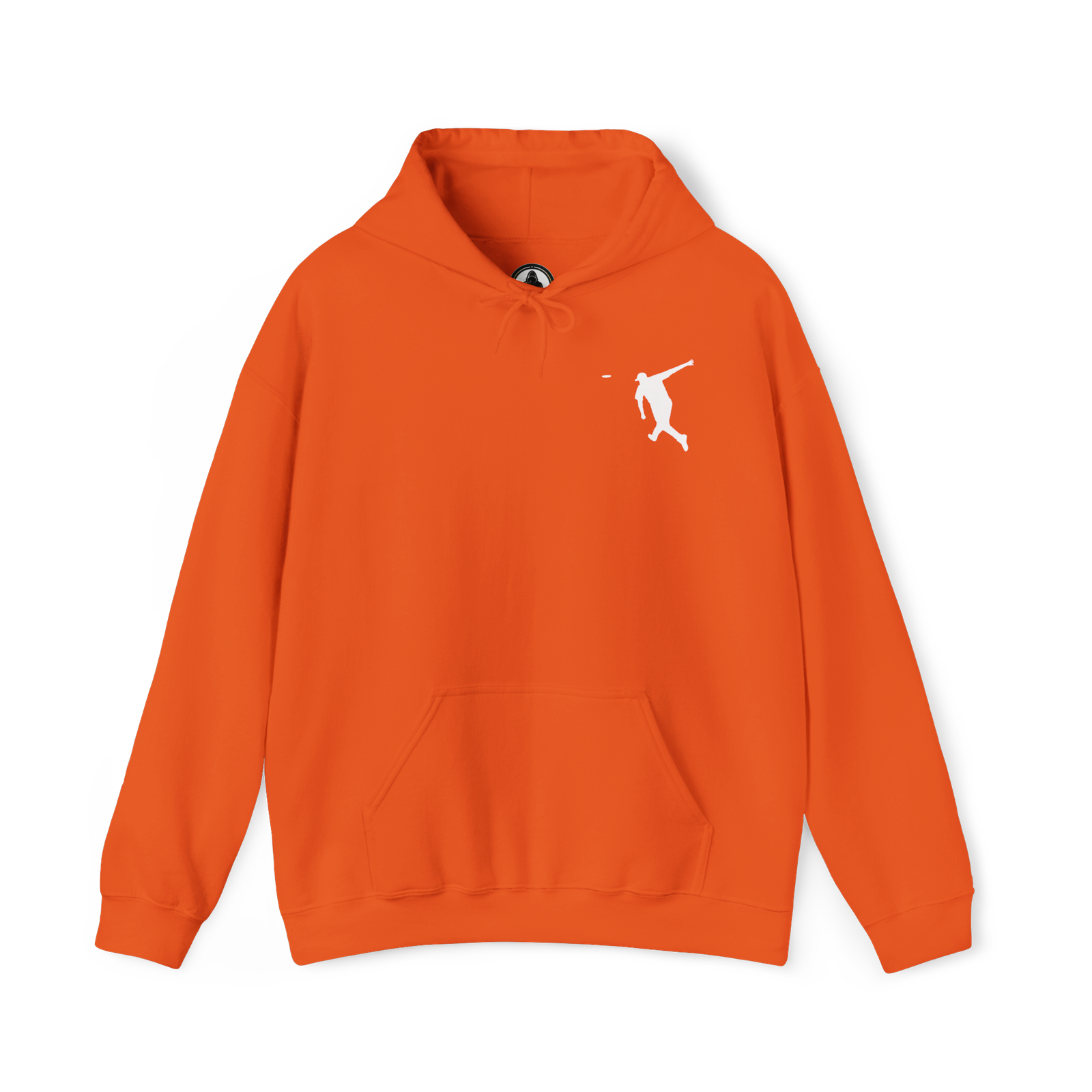 orange disc golf backhand hoodie