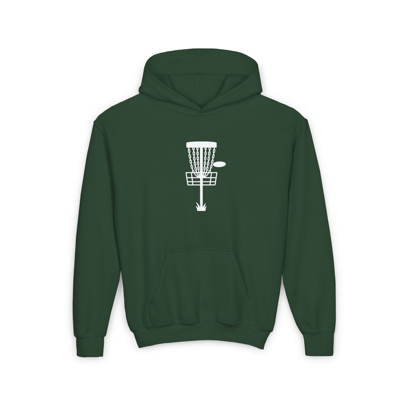 Disc Golf Basket - Youth Hoodie - Image 18