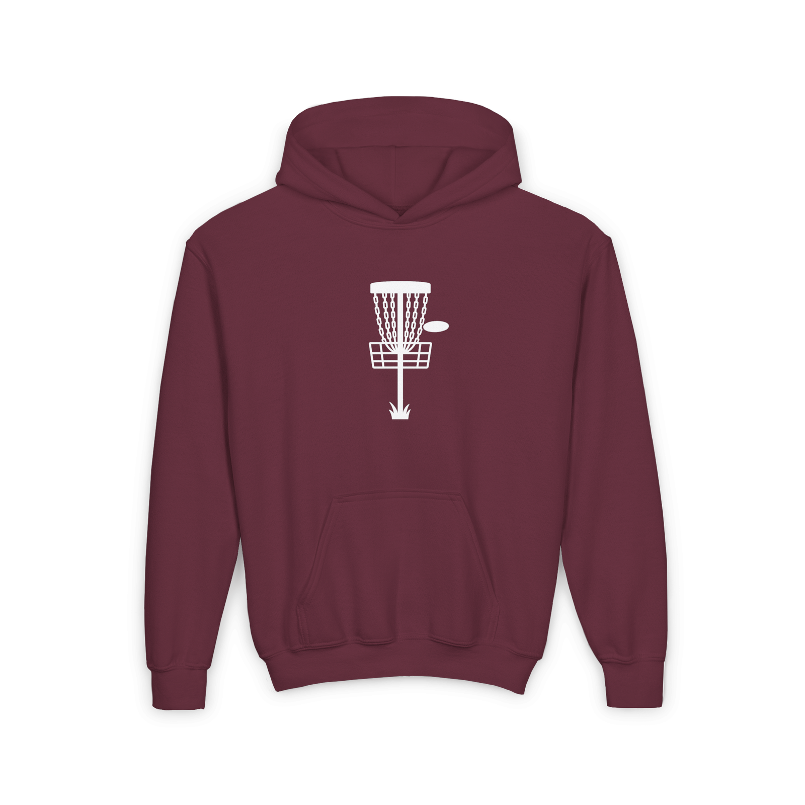 Disc Golf Basket - Youth Hoodie - Image 14