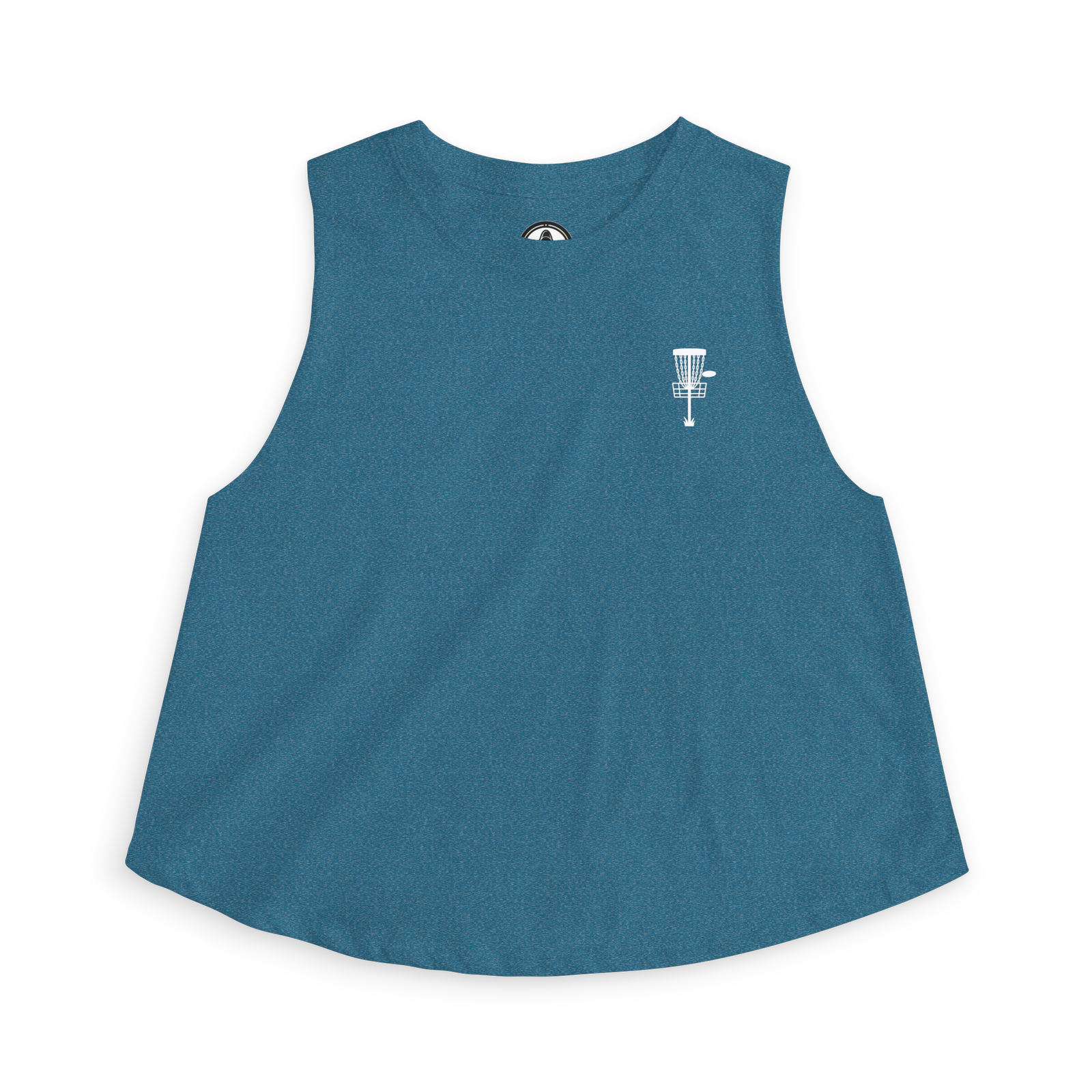 Indigo disc golf basket crop top