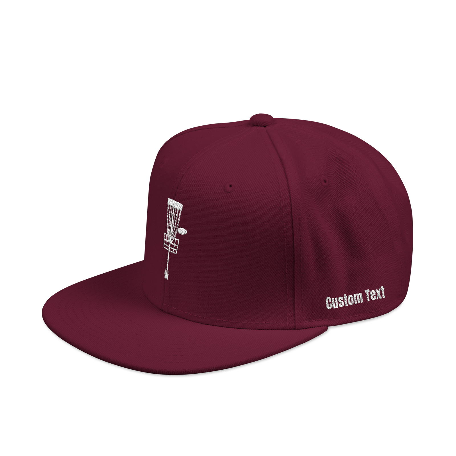 Embroidered Disc Golf Basket - Snapback Hat - Image 119
