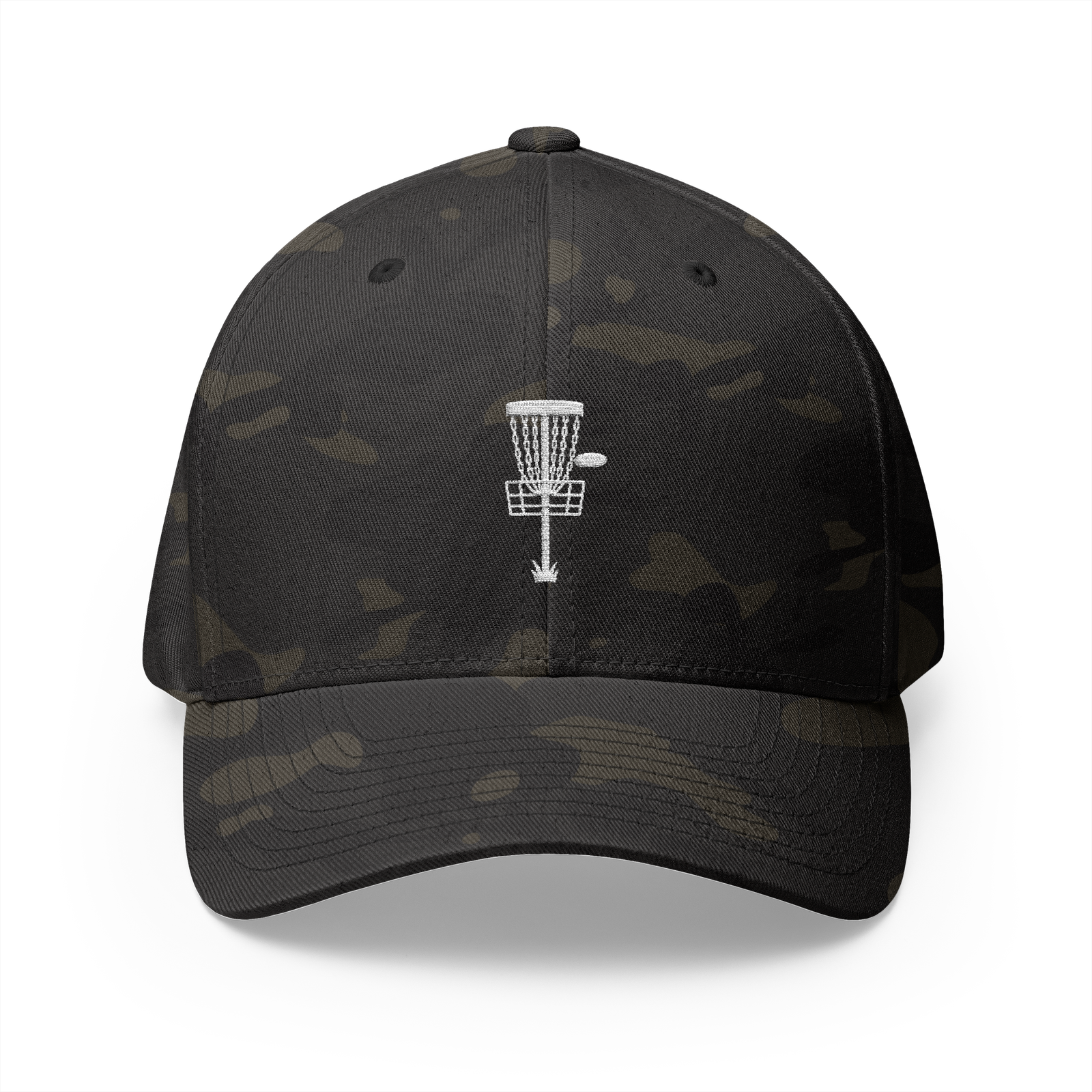 Embroidered Disc Golf Basket – Flexfit Hat - Image 17