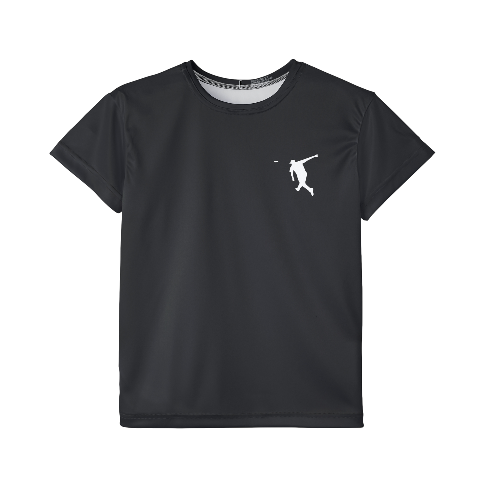 dark gray youth disc golf backhand jersey