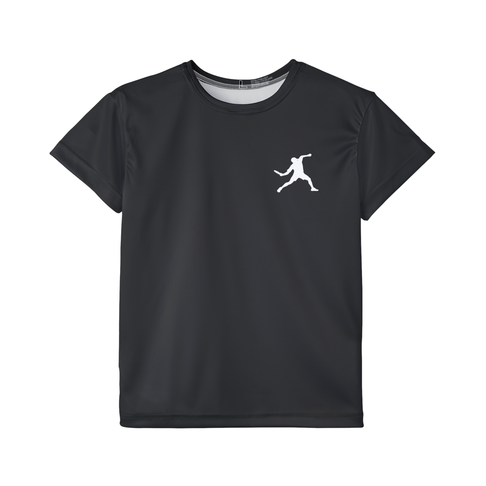dark gray youth disc golf forehand jersey