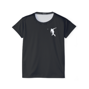 dark gray women's disc golf backhand jersey