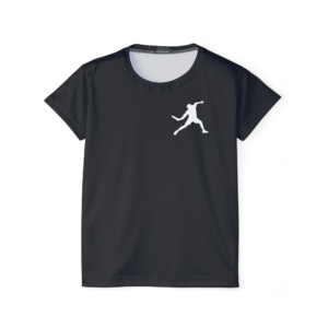 dark gray women's disc golf forehand jersey