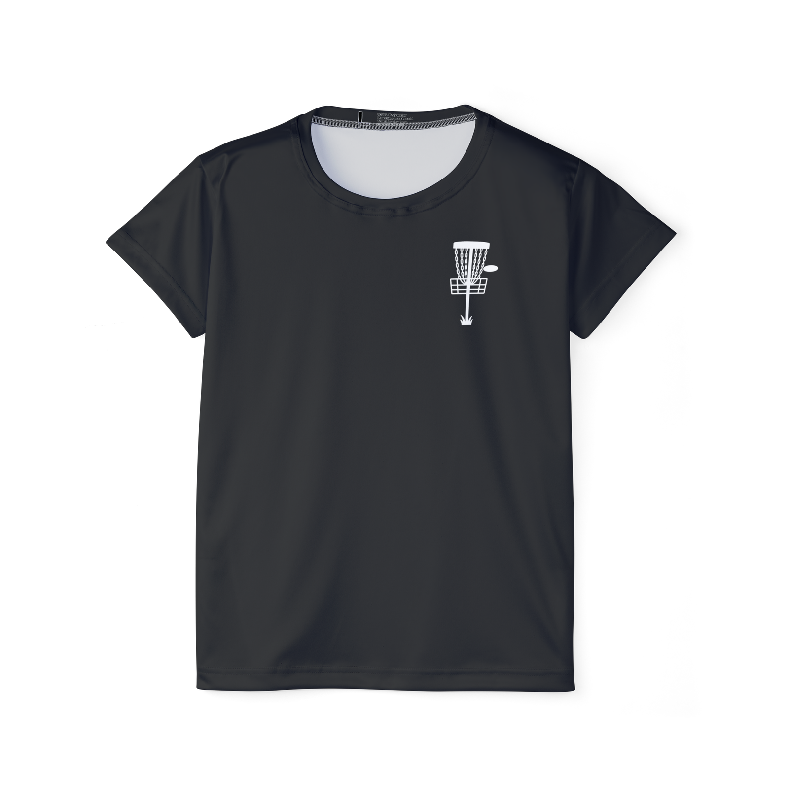 dark gray women's disc golf basket jersey