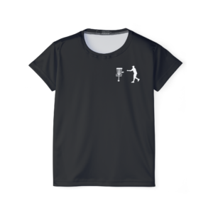 dark gray women's disc golf putting jersey