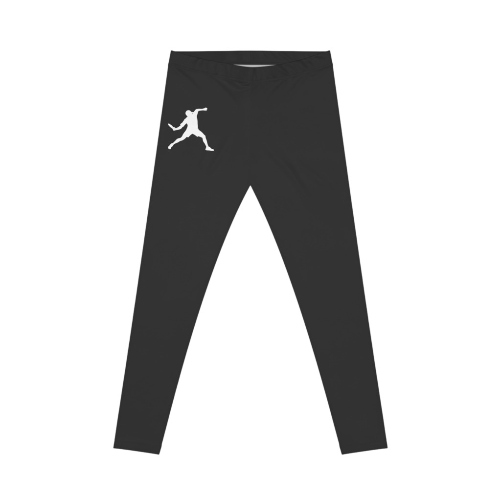 dark gray women's disc golf forehand athletic leggings