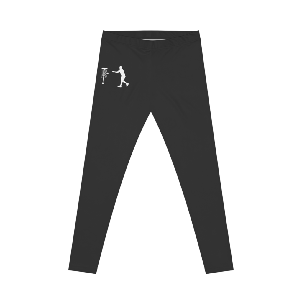 dark gray women's disc golf putting athletic leggings